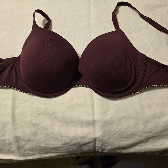 Victoria's Secret PINK Wear Everywhere Dark Purple Pushup Bra 32DD - Picture 1 of 5